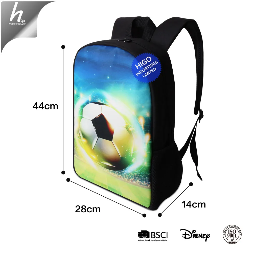 High Class Students Bookbags School Bag Boys Unique Soccer Backpack Mochilas Escolares for Children