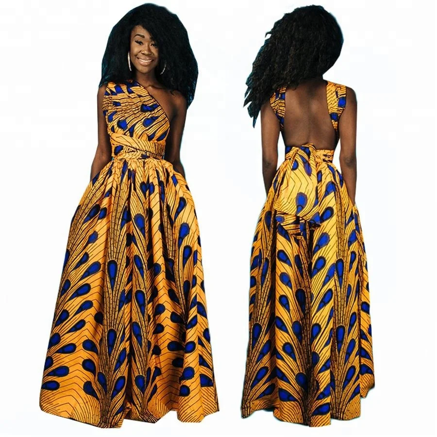 Factory Wholesale African Kitenge Dress Designs