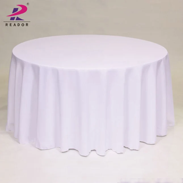 Дешевая круглая скатерть, полиэфирная белая свадебная скатерть