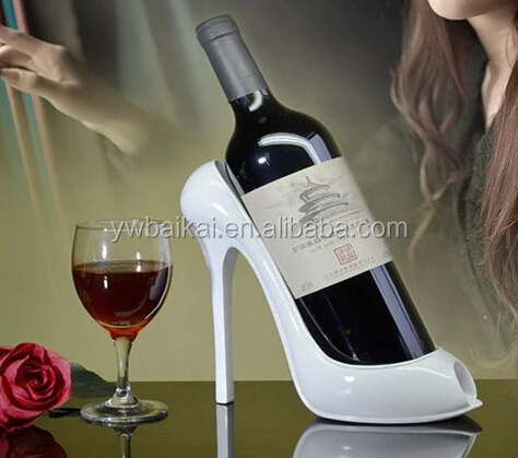 Creative Home Decoration Resin High Heels Wine Bottle Holder
