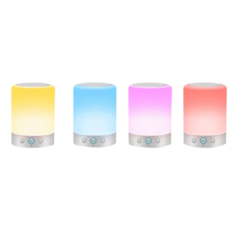 Hot Selling Best Price Quality  music Mini Speakerwith Radio card portable wireless blue tooth speaker Led Night Light Speaker
