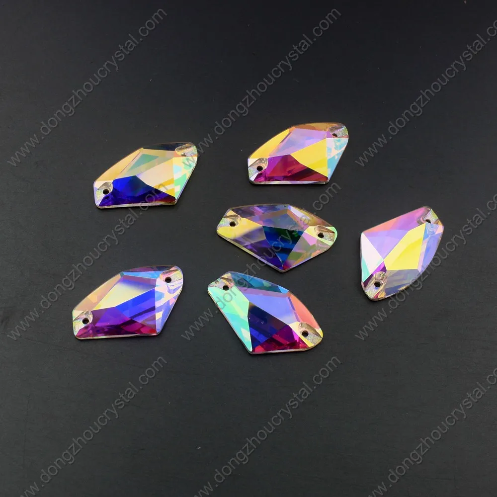 Galactic shape ab color crystal rhinestones sew on clothes