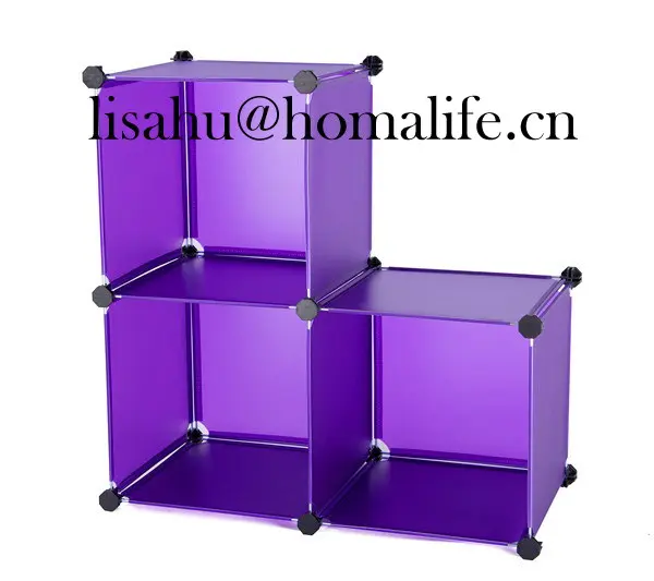 Plastic wardrobe with 3 doors and 4 drawers