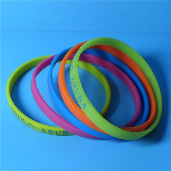 Customized Thin Silicone Wristbands, 6mm Silicone Bracelets, Customized Silicon Wristbands
