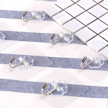 Kitchenware Storage Rack Wall Hanger Transparent Strong Self Adhesive Wall Hook