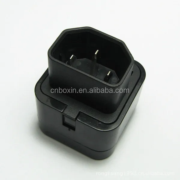 Twin sockets, Universal to IEC male Plug adapter adaptor converter,schuko plug adapter iec c14 to schuko female socket adapter