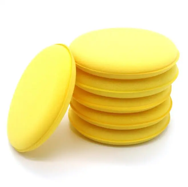 5 дюймов полиэстер желтой пеной губки аппликатора воск Pad (62150498595)