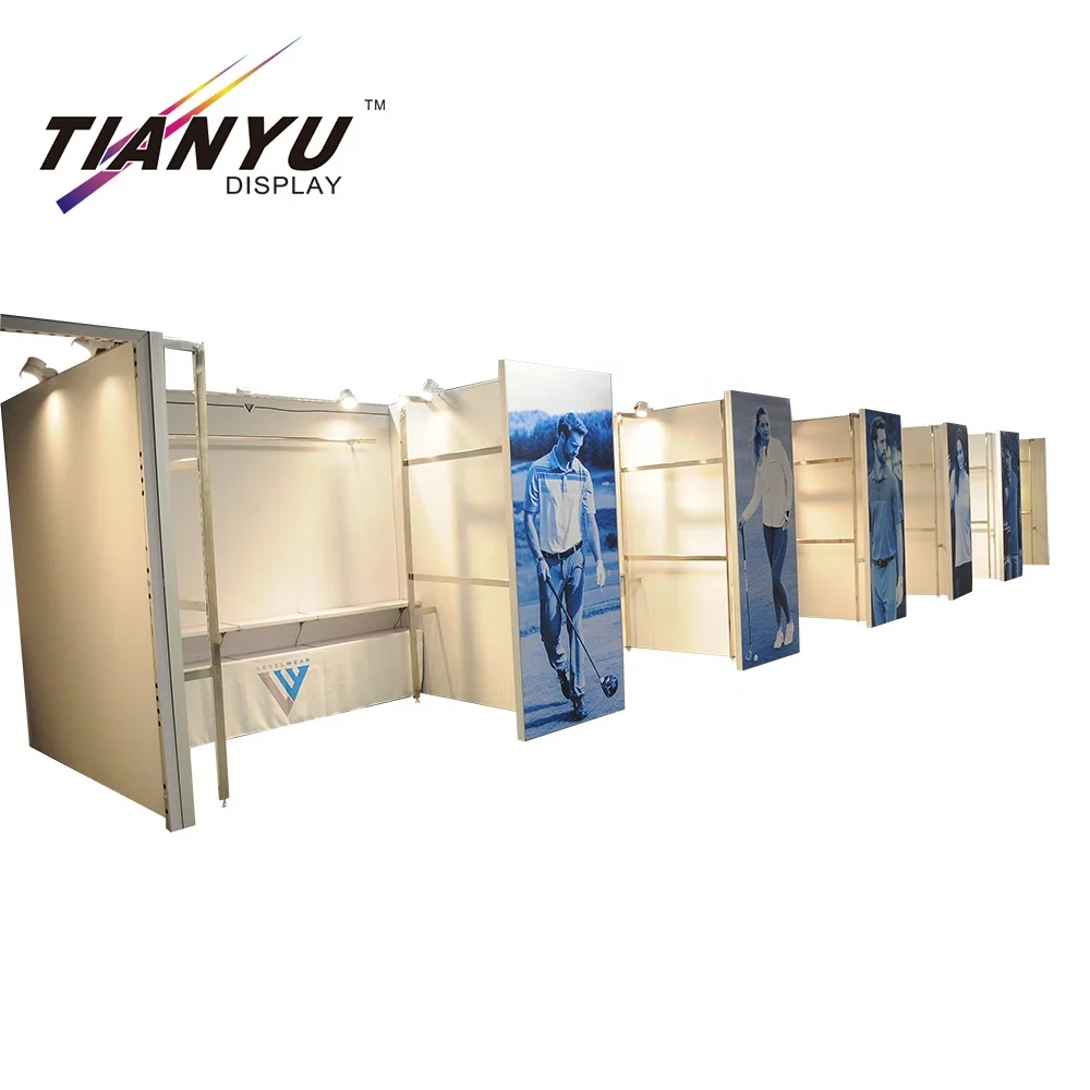 Future trend modular custom Reusable Aluminum Extrusion Design 20x20ft sale clothes Trade Show Booth