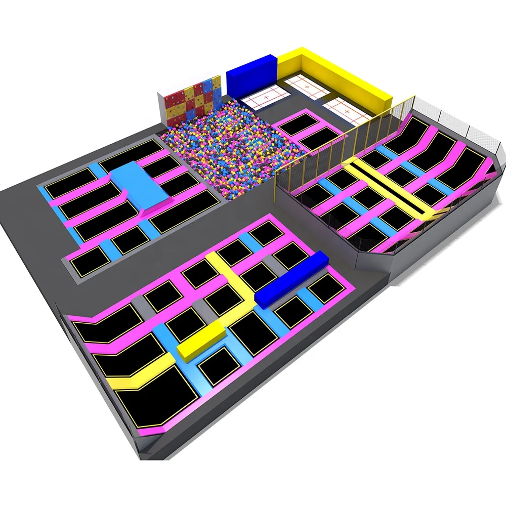 Standard Indoor Fitness Exercise Adult Trampoline Park For Sale