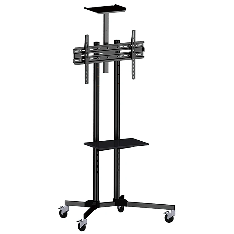 
Adjustable Height Movable Monitor TV Cart Floor Stand Mount Mobile LED Trolley TV Mount 