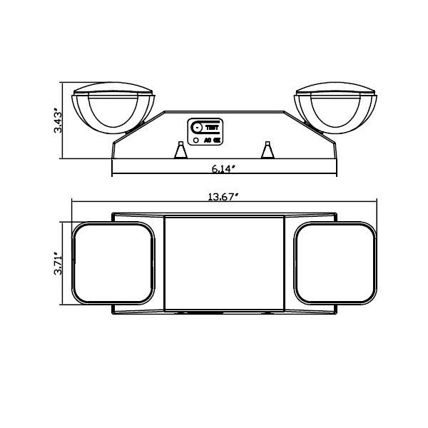 Американские стандарты, светодиодный аварийный светильник 110 В, резервный светодиодный аварийный потолочный светильник