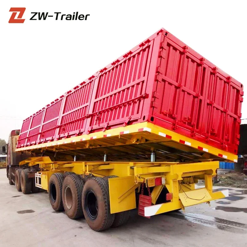 80Tons 90Tons 3 Axles 34 ton Side Tipper Semi Truck Trailer For Sale In South Africa