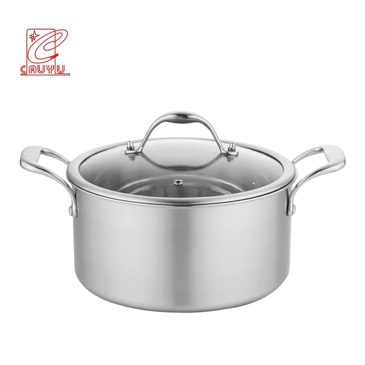 Commercial 3-ply steel material stainless steel cookware sets nonstick 11pcs kitchenware and cookware