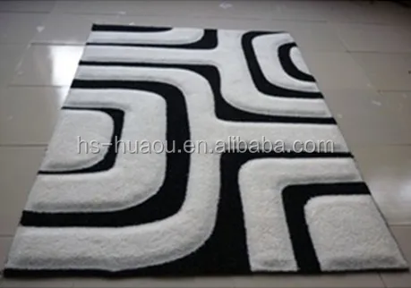 
chinese silk shaggy Polyester 3d Carpet 