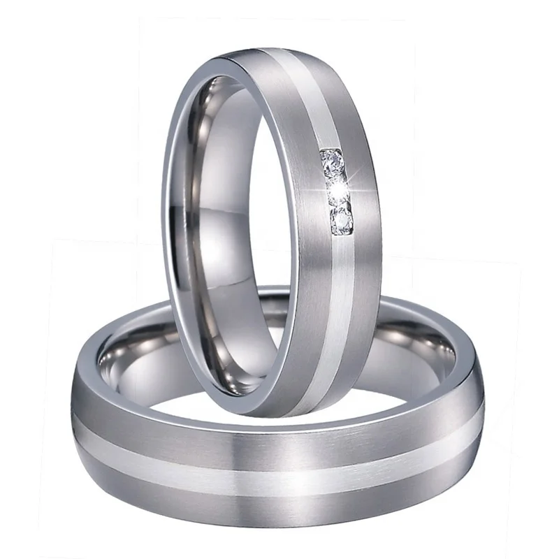 Factory Wholesale titanium couple wedding rings for men and women 925 sterling silver ring anillos bague