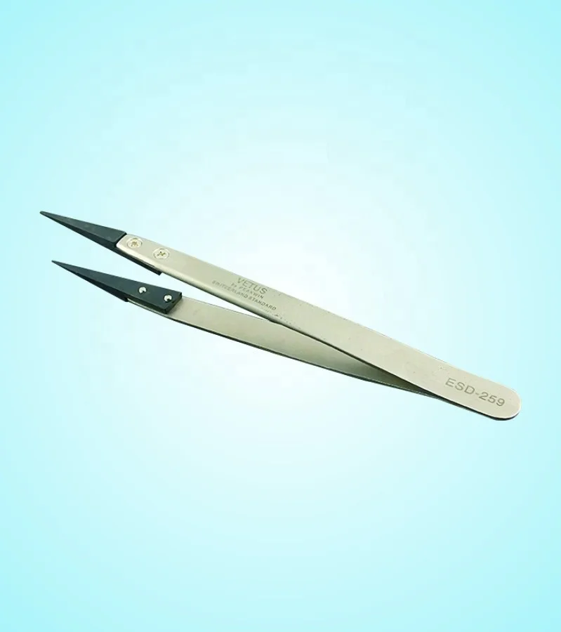 factory price anti-static Head Tip Changeable  ESD Tweezers
