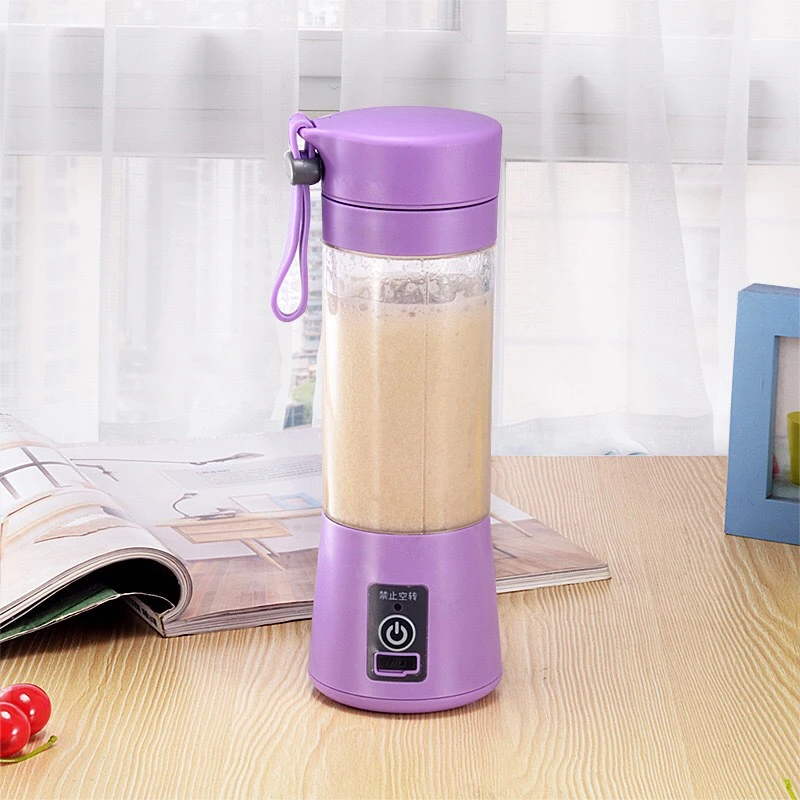 Home Rechargeable Student Travel Dormitory Fruit Small Fried Juicer Mini Electric 2-6 Leaf Juicer Machine With Usb Charger