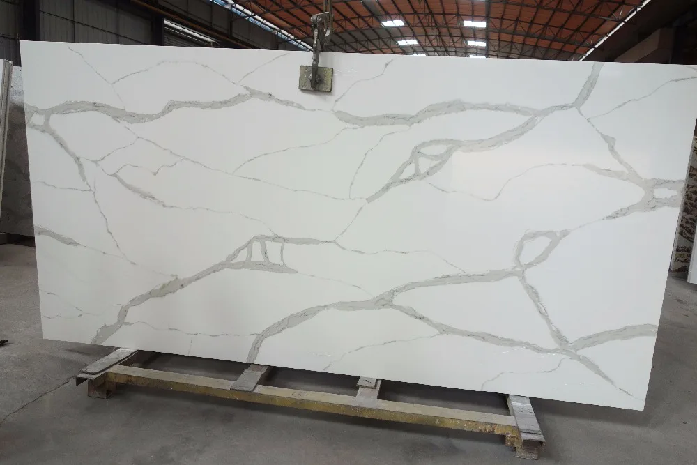 
Calacatta White Cheap chinese engineered vein quartz stone slabs 