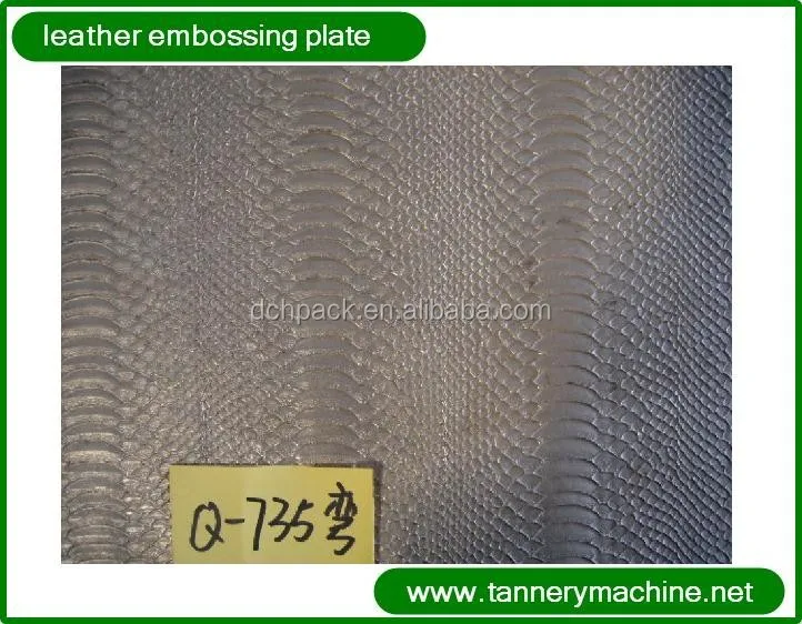 Supply Embossing plate for Tannery factory equipment for making shoes