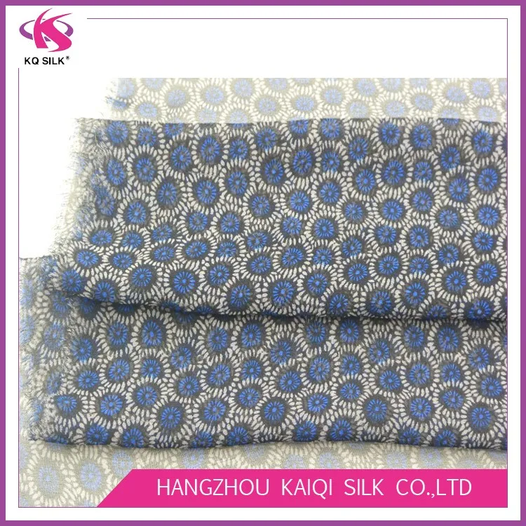 
small floral printing 100% mulberry pure silk crepe fabric 