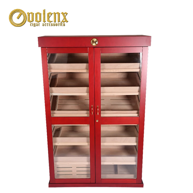 
2 doors wooden cigar display cigar cabinet humidor 