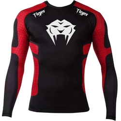 Custom Design Men Fitness Shirt Slim-fit BJJ MMA Rashguard Boy Men Cycling Jersey Full Printing Long Sleeve T-shirt Gym Sport