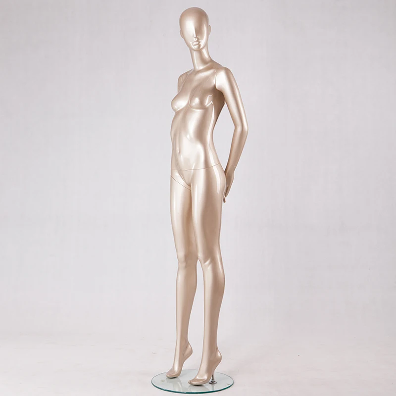 Fashion high end golden female mannequin sitting and standing fiberglass dress mannequins
