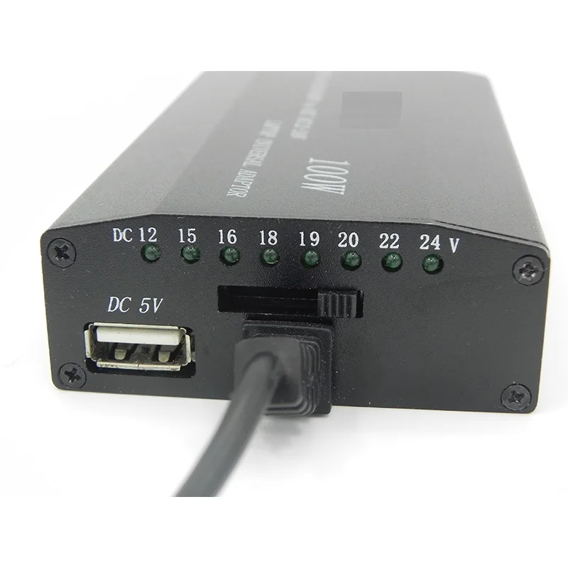 
AC DC Dual Input Adjustable Output Voltage Charger AC Input DC Input Adapter USB Charger 