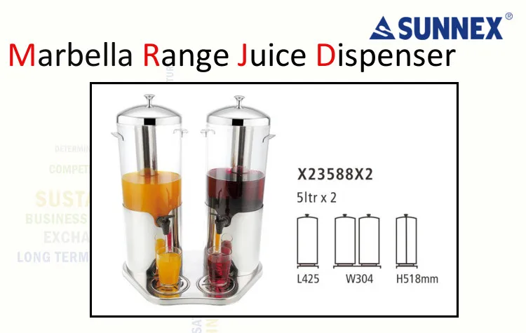 SUNNEX 2022 NEW  hot sell double stainless steel Juice Dispenser/ Liquor Dispenser