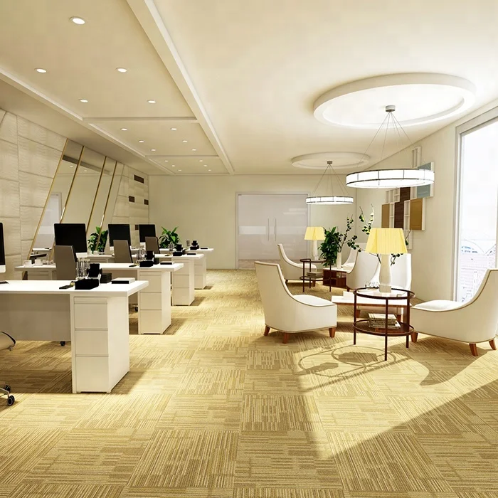 Wholesale modular square PP carpet tiles 50x50 commercial office
