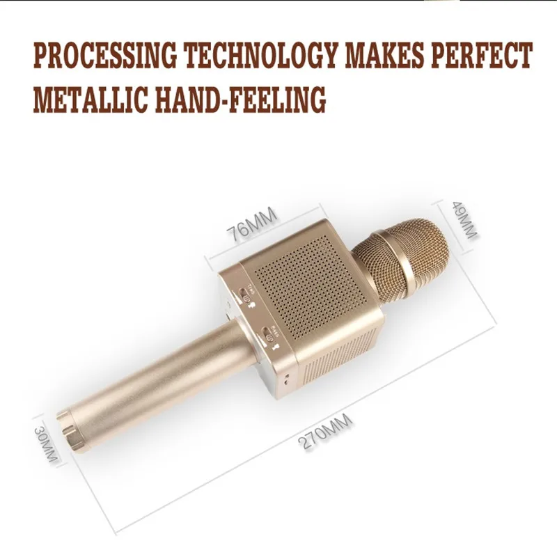 AICOO Handheld Echo Sound Reverb Automatic Matching All Metal Karaoke Q10S Wireless Microphone