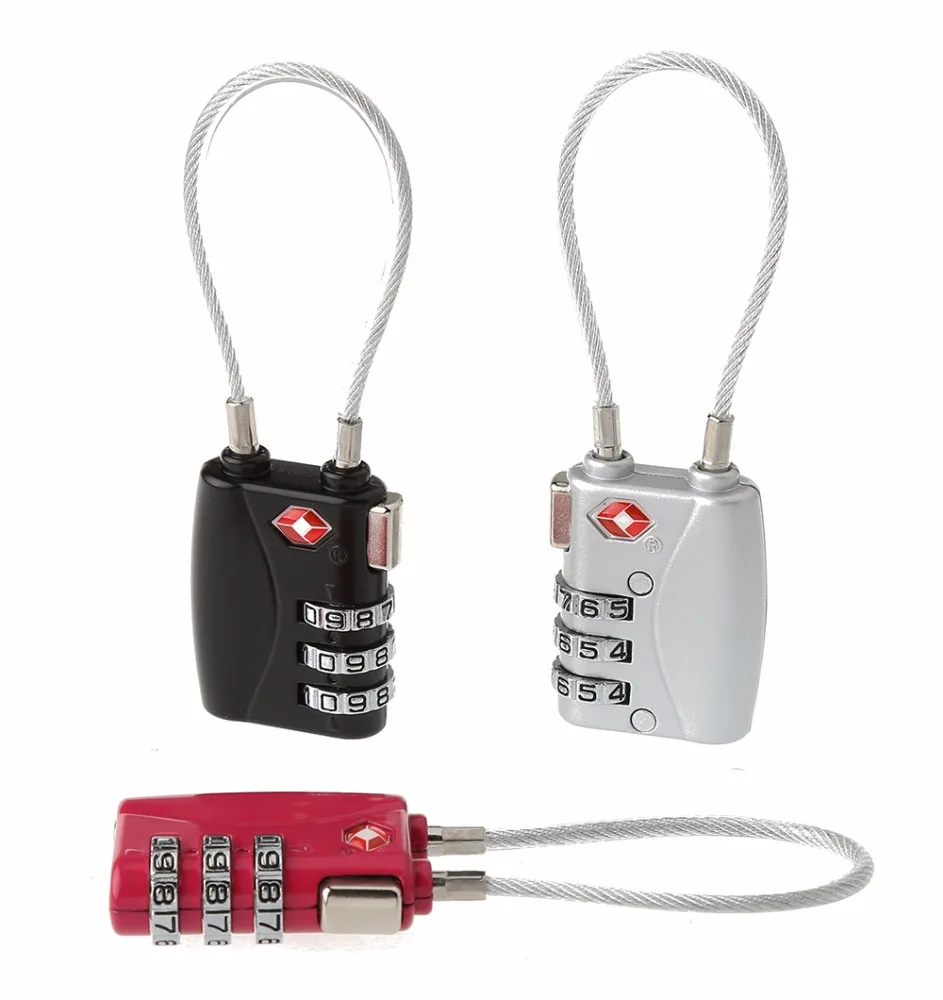 TSA-719 hot selling 3 digits luggage wire lock