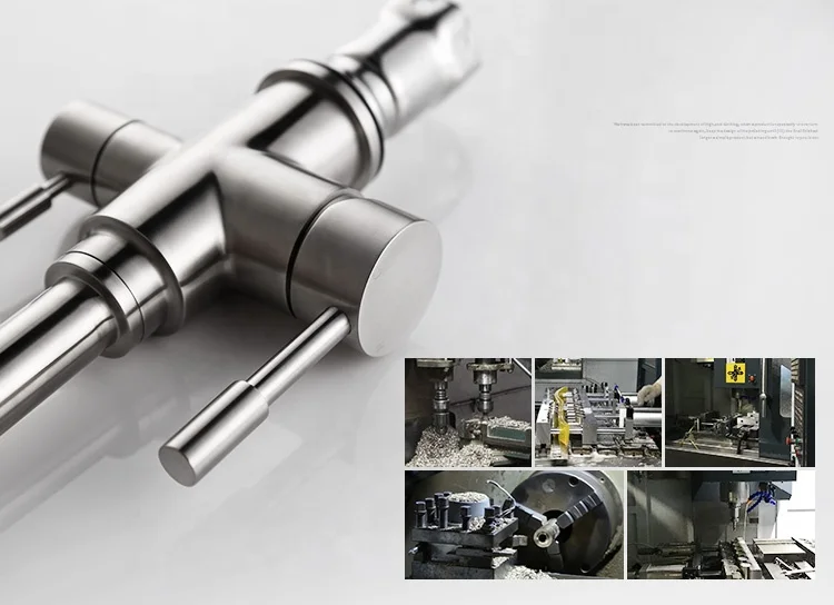 Kitchen Water Tap 304 Stainless Steel Power Tap Swivel Spout Vessel Sink Mixer Tap Right Drink Faucet