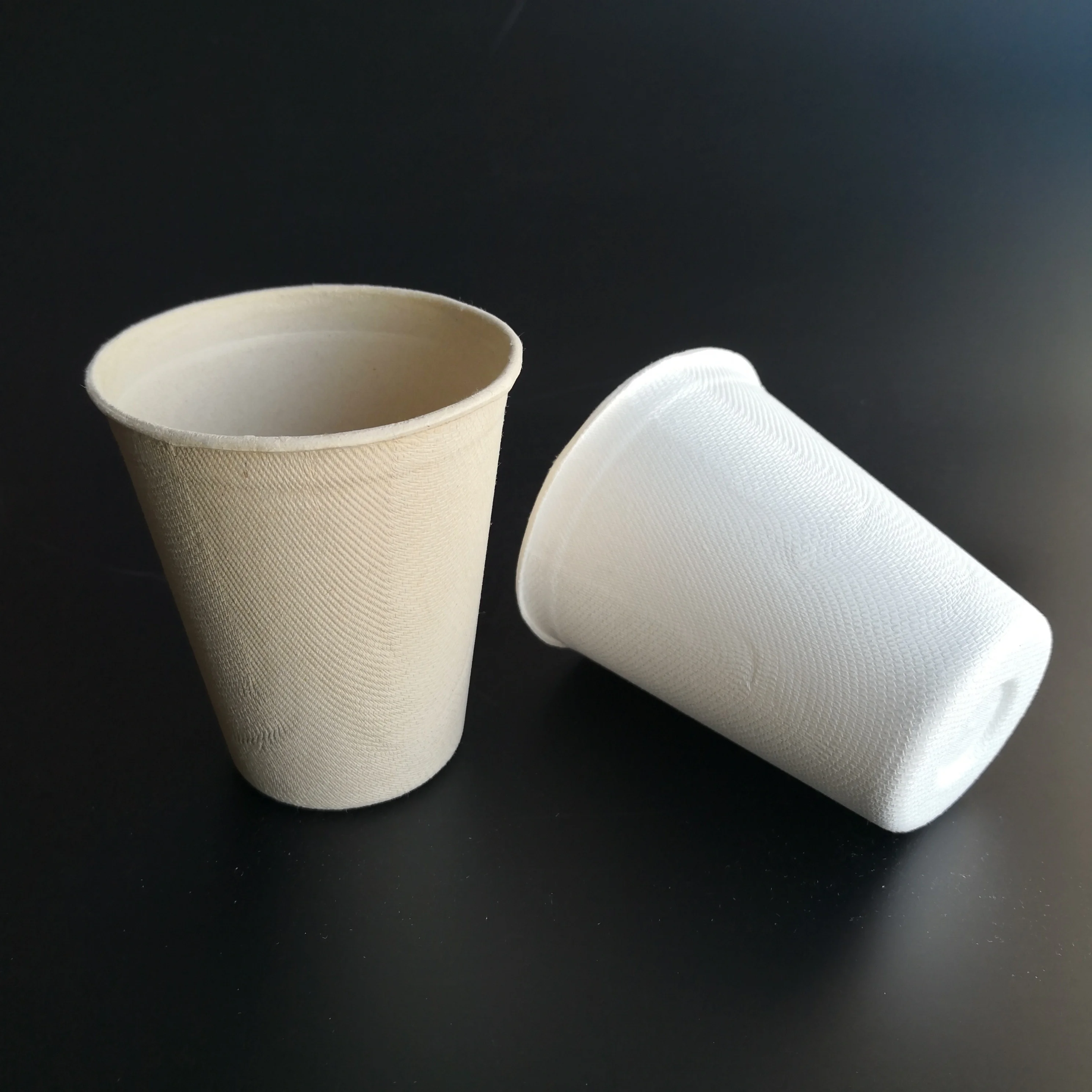 Eco-Friendly Biodegradable disposable sugarcane bagasse pulp paper coffee water cup 9oz 7oz 13 oz