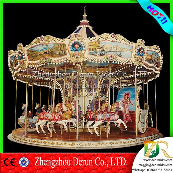 
Video Available!!! carousel hores merry go round kids outdoor entertainment equipment 
