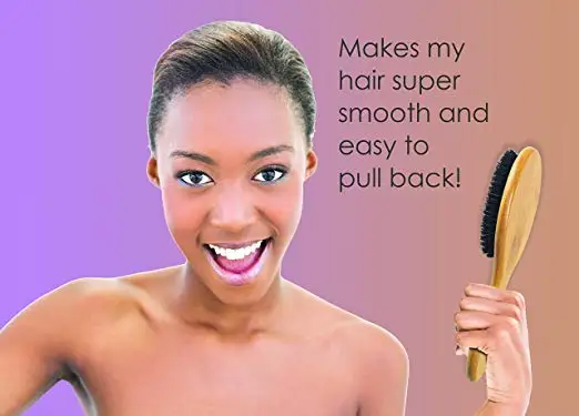 2024 new design Eco-friendly natural bamboo hair brush boar bristle hair brush with engraving logo for LOW MOQ