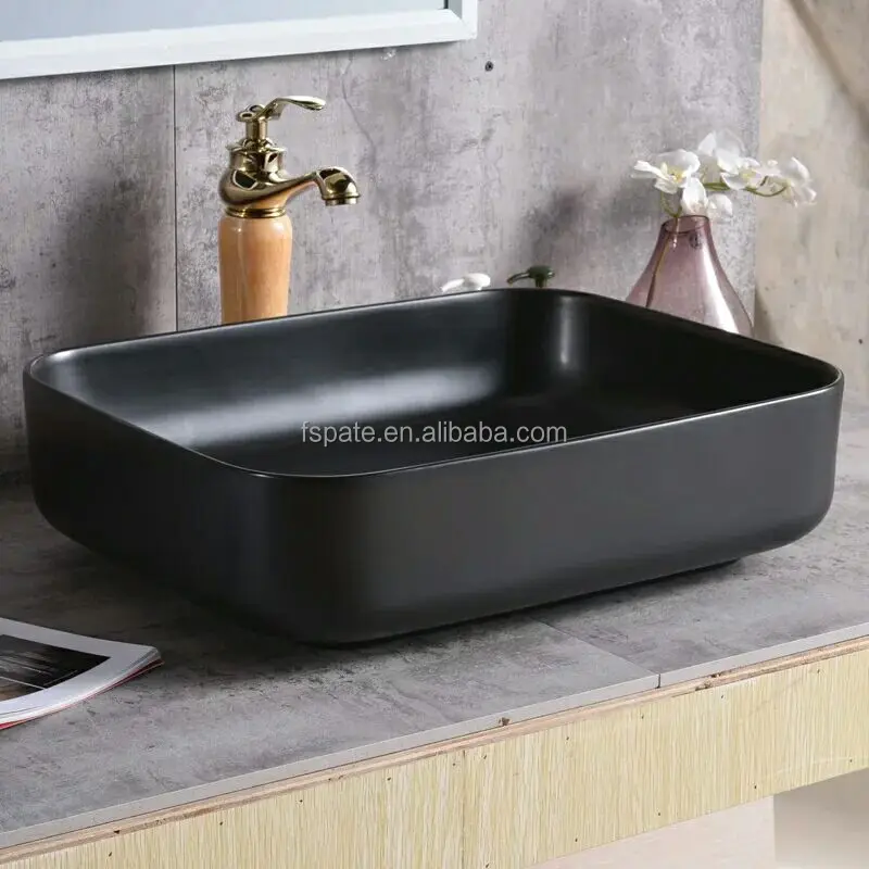 saniary ware artificial stone sink bathroom cement basin black concrete toilet basin