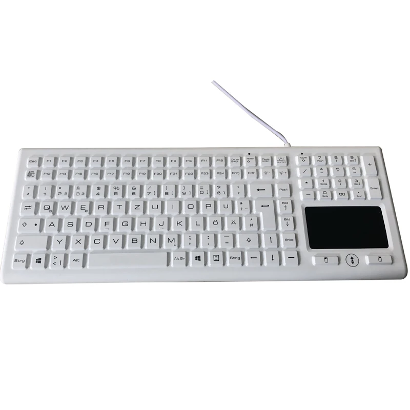 IP68 Waterproof Keyboard with 122 keys including 24 function keys and numeric keypad