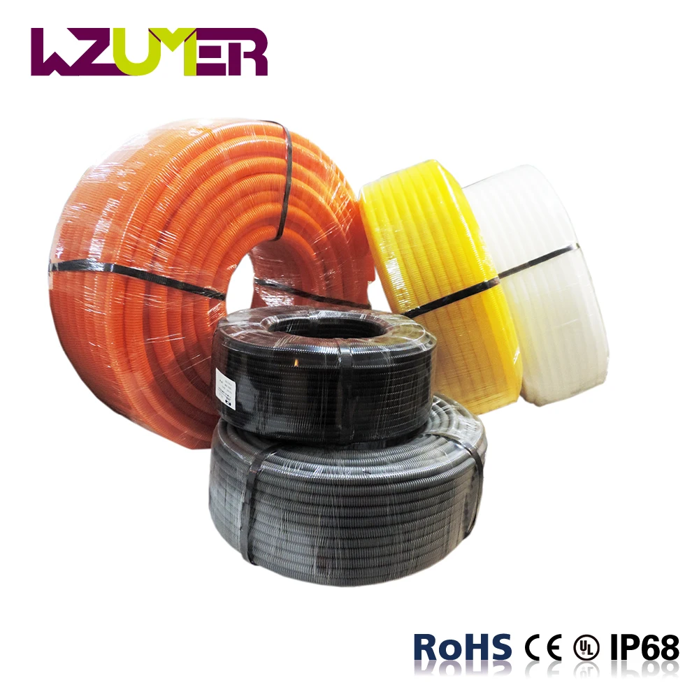 WZUMER, электрический провод, пластиковый гибкий шланг, полиэтиленовый гофрированный шланг, защитные трубы для моторов