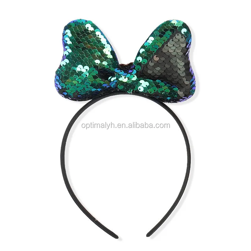 Kids Reversible ear Bow Hairband plastic Headband For Children Girls Hair Accessories