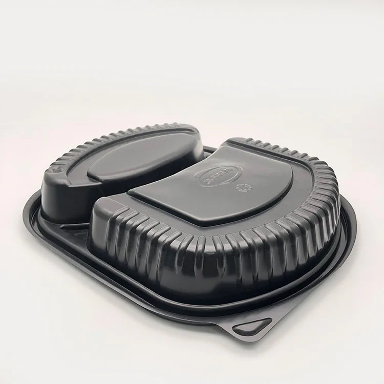 
Domi 2 compartment hot microwave food container plastic disposable lunch box 