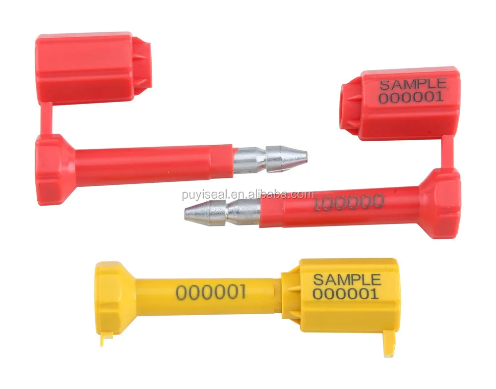 tamper-proof container security bolt seal lock with bar code