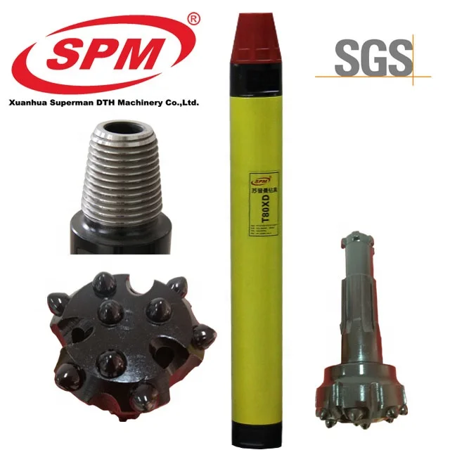 
SPM80 cir80 dth bit and cir 90 dth hammer / cir90 dth hammer Geological Drill Hammer for oil geological drilling machine 