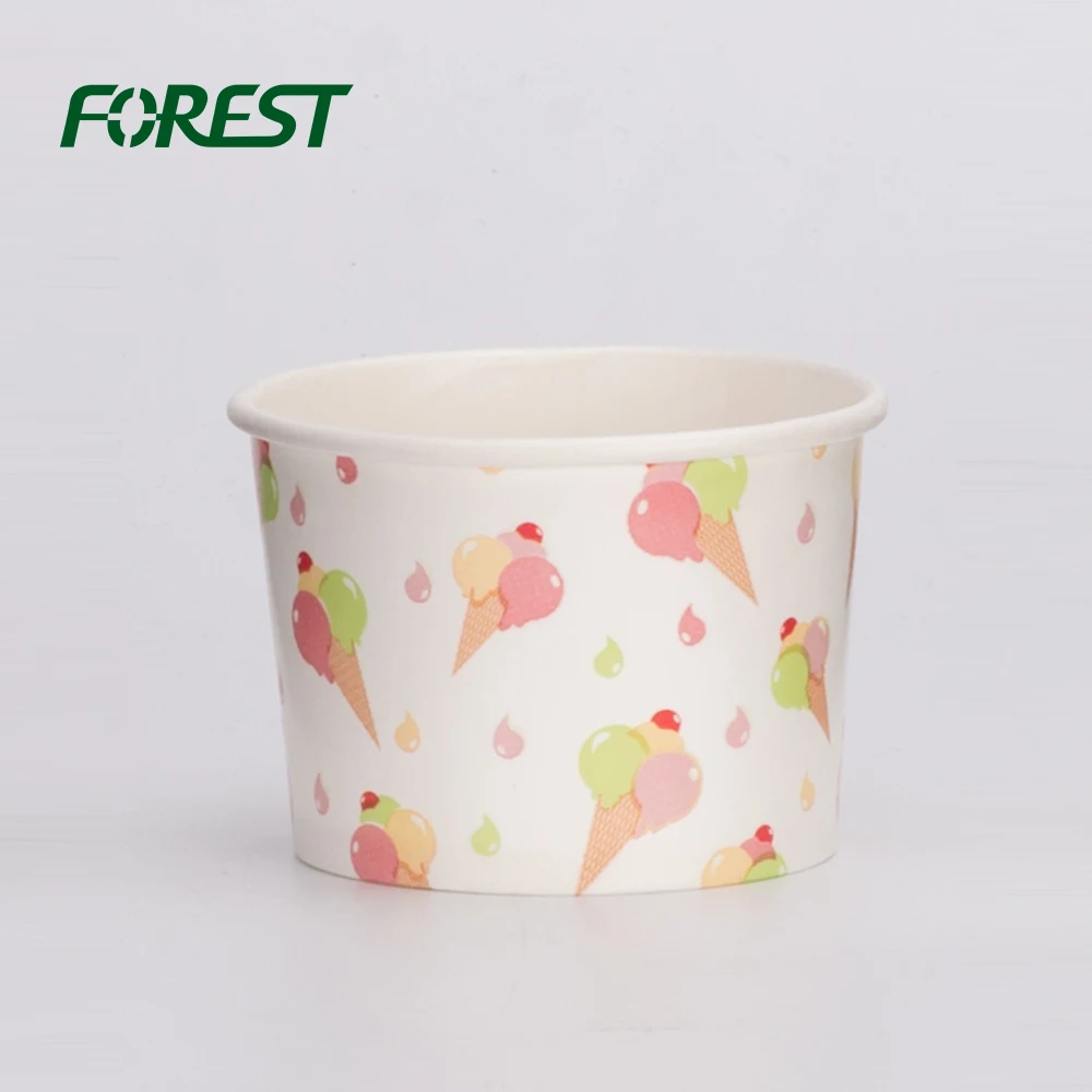 Frozen yogurt ice cream kraft paper cups disposable