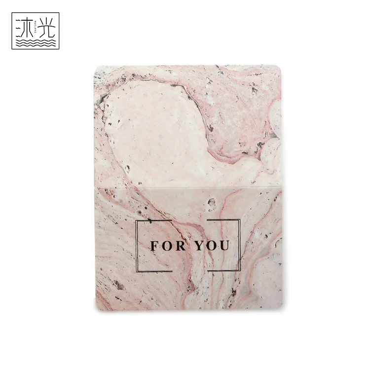 New Model High Quality Gold Stamping Marble Greeting Cards