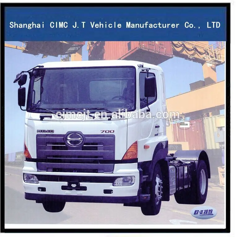 350 hp HINO heavy tractor truck/head truck , EURO 5 LNG DFL4*24*2 international tractor truck head for sale