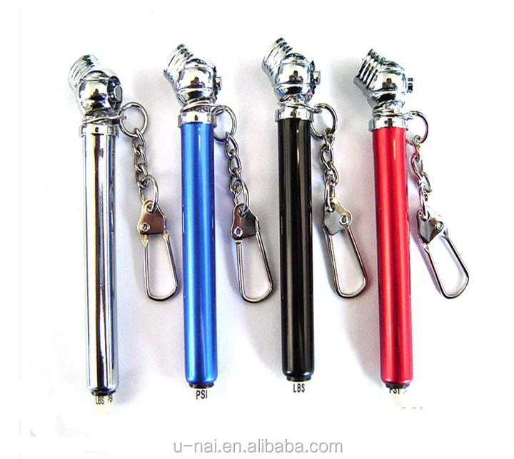Portable Hot Sale Mini  many color for choose Pencil Tire Pressure Gauge With Keychain pen tire pressure gauge