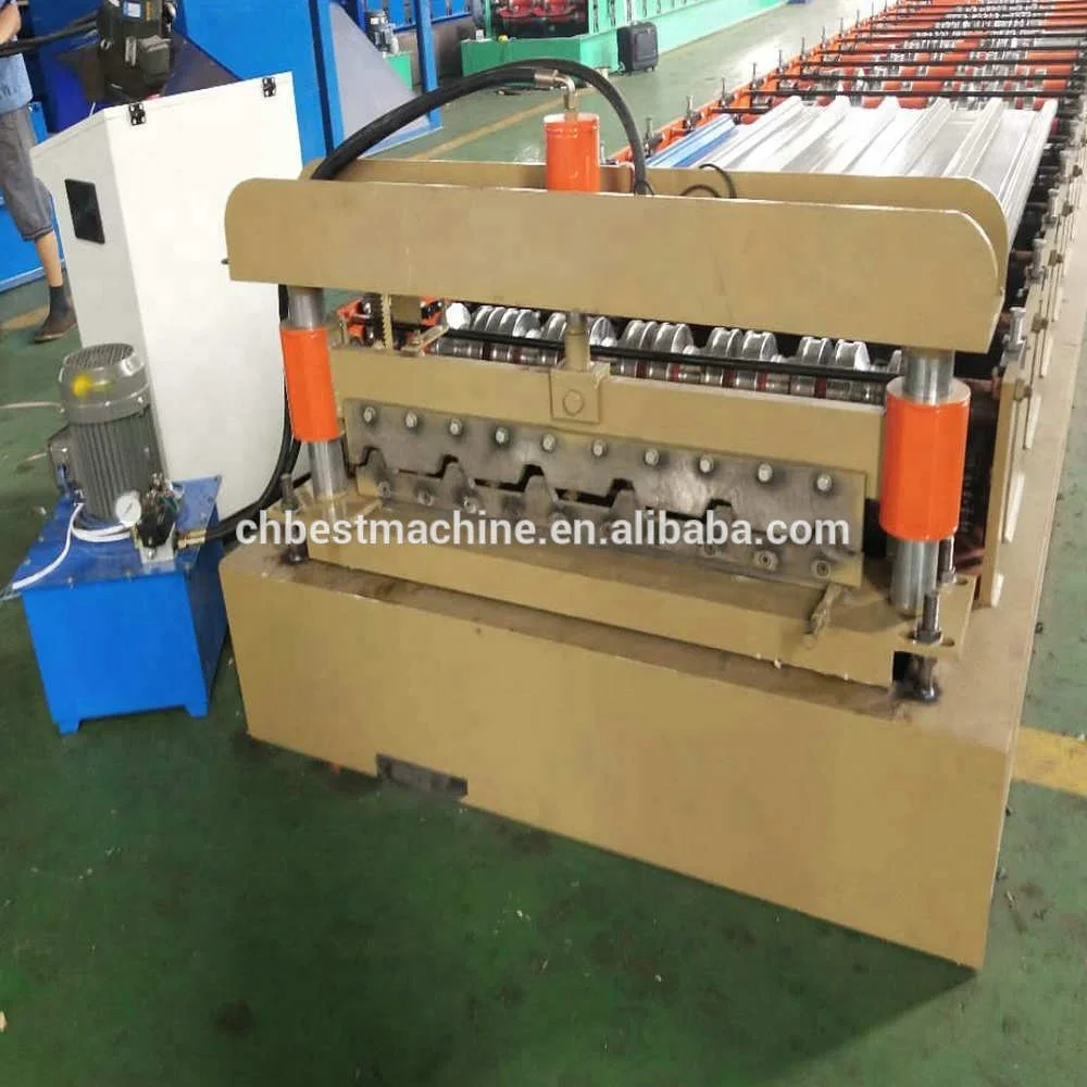 Kenya Metal Trimflute profile roof sheet making roller machine