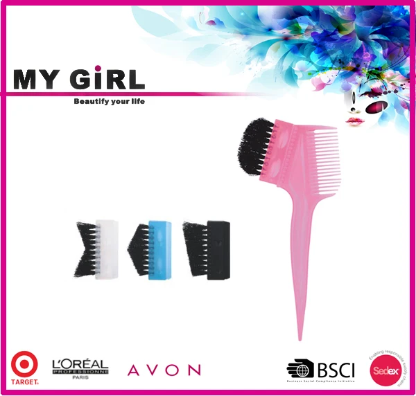 MY Girl Newest Fashionable Design Tint Needle Hair Dye Brush Dye Tint Brush,comb Brush,hair Coloring Brush Hair Salon Plastic