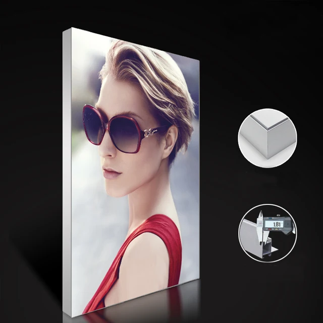 
Advertising Backlit Sign Box Textile Aluminum Fabric Frame LED Light Box 